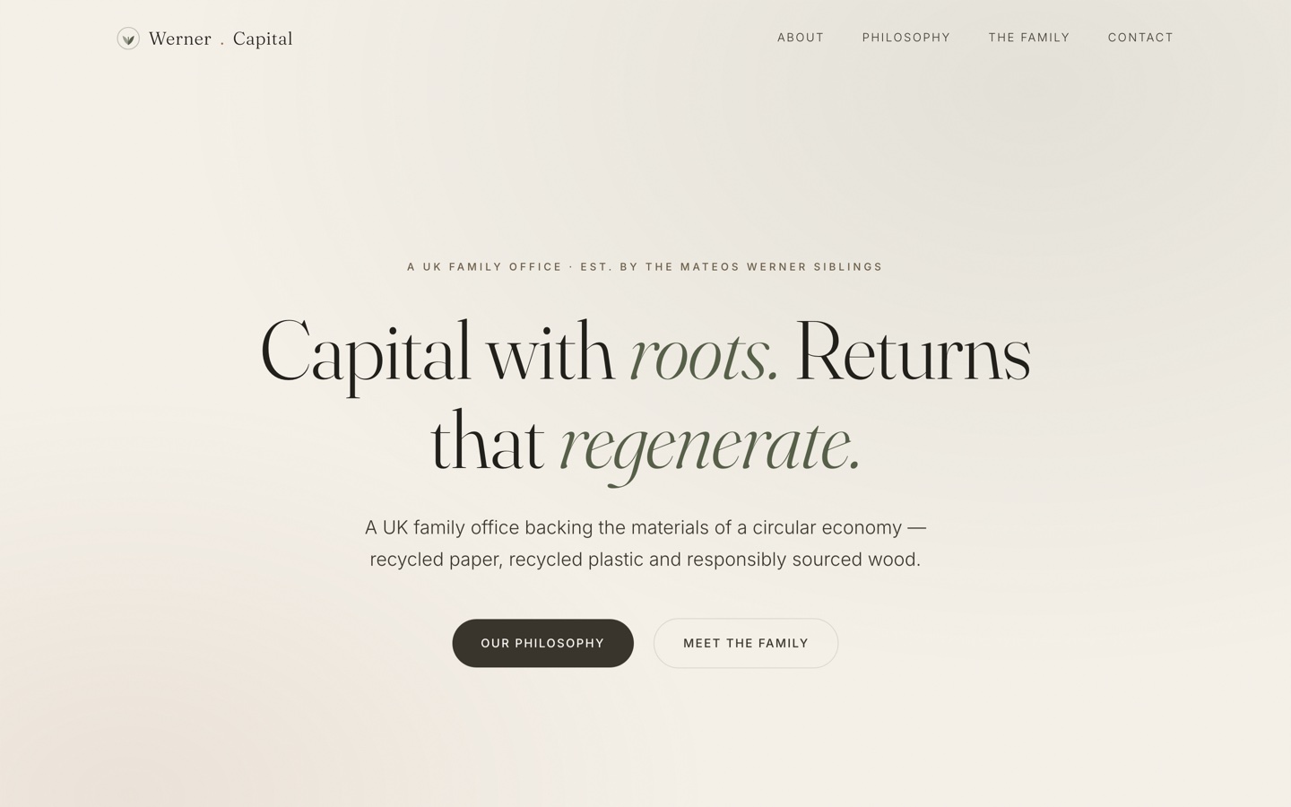 Private family office website